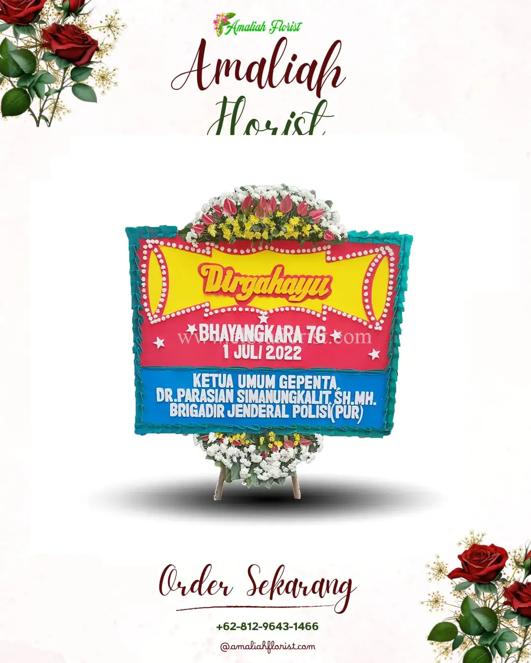 Papan Bunga HUT Ulang Tahun Cermin Nan Gedang